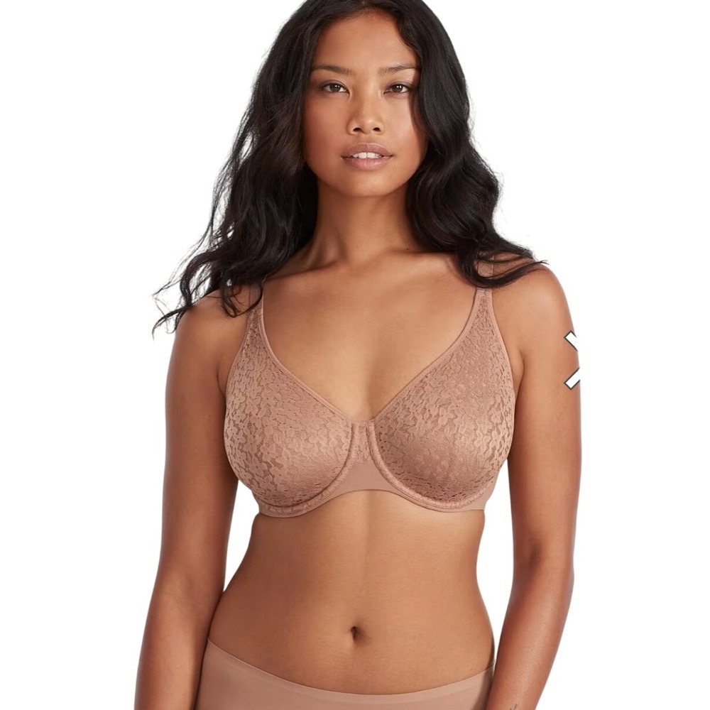 Chantelle Group 448 Lace Full Coverage Underwire Bra Womens 38H Taupe